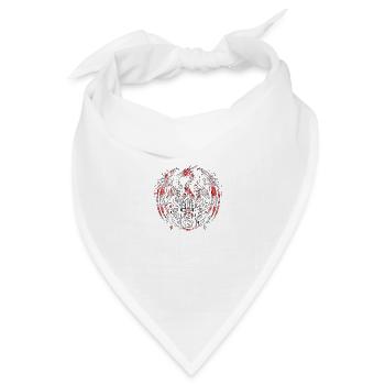 Fantasy-Drache, Anime-Drachenkopf, mythische Reptilienmagie - Bandana Dreieckstuch - Weiß - Vorne