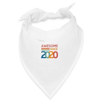 Großartig seit 2020 - Bandana Dreieckstuch - Weiß - Vorne