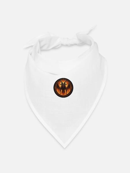 Dämon - Bandana Dreieckstuch - Weiß