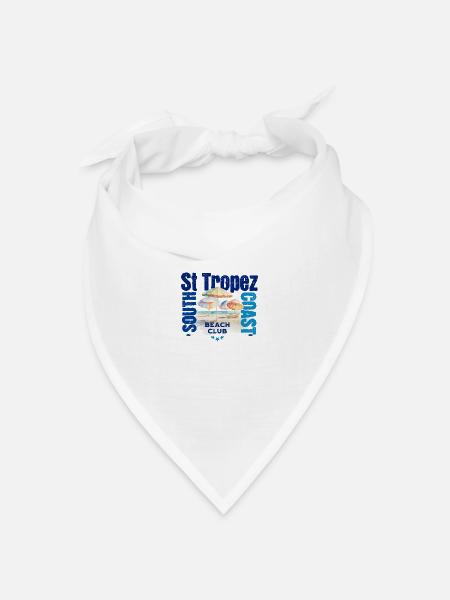 Strandclub St. Tropez - Bandana Dreieckstuch - Weiß