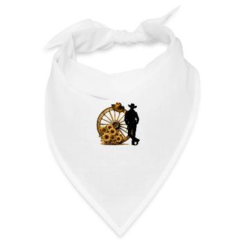Cowboy Lustiger Cowboyhut Wild Western Rodeo Texas - Bandana Dreieckstuch - Weiß - Vorne