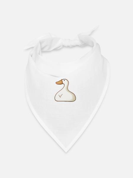 Ente - Bandana Dreieckstuch - Weiß
