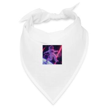 80er Jahre Anime Mädchen beruhigender hochwertiger Modedruck - Bandana Dreieckstuch - Weiß - Vorne