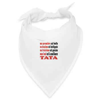 Mein TATA - Bandana Dreieckstuch - Weiß - Vorne