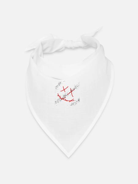 Deathly smile - Bandana Dreieckstuch - Weiß