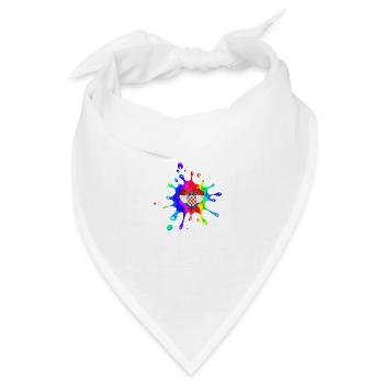 Kroatien hrvatska kroatien hrv hr zagreb geteilte Flagge - Bandana Dreieckstuch - Weiß - Vorne