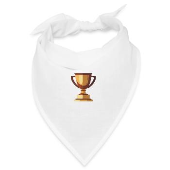 Gewinner Trophäe Gold - Bandana Dreieckstuch - Weiß - Vorne