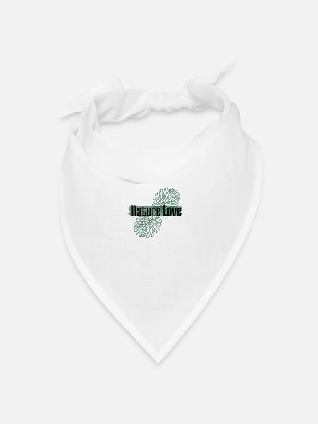 Nature Love - Bandana Dreieckstuch - Weiß