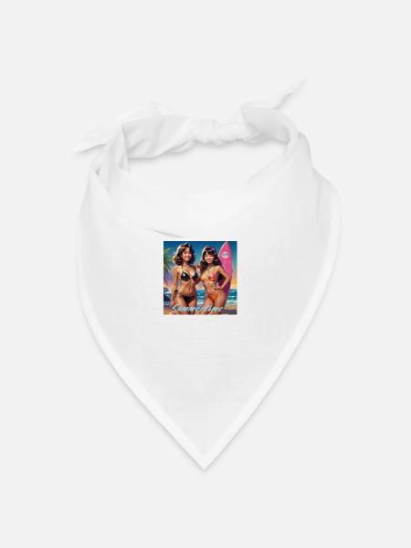 Das Bild zeigt drei Skelette, die auf farbenfrohen - Bandana Dreieckstuch - Weiß