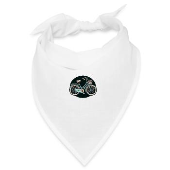 Vintage Fahrrad Urban - Bandana Dreieckstuch - Weiß - Vorne