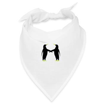 pinguin 2 - Bandana Dreieckstuch - Weiß - Vorne