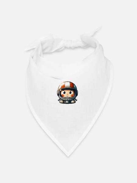 Baby Astronaut - Spielerische Erkundung - Bandana Dreieckstuch - Weiß