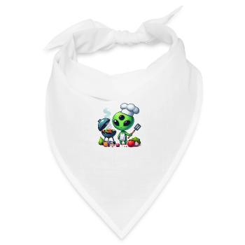 Alien Koch - Bandana Dreieckstuch - Weiß - Vorne