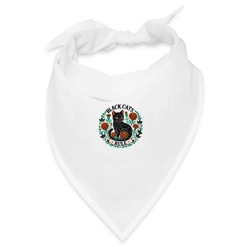 Die Herrschaft der Schwarzen Katzen - Bandana Dreieckstuch - Weiß - Vorne