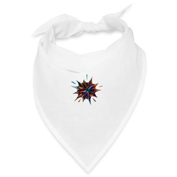 Bunte Farb-Explosion - ApriNoeScor - Bandana Dreieckstuch - Weiß - Vorne