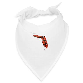 Echter Basketball in der Florida State Landkarte - Bandana Dreieckstuch - Weiß - Vorne