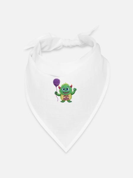 Ballon-Monster - Bandana Dreieckstuch - Weiß