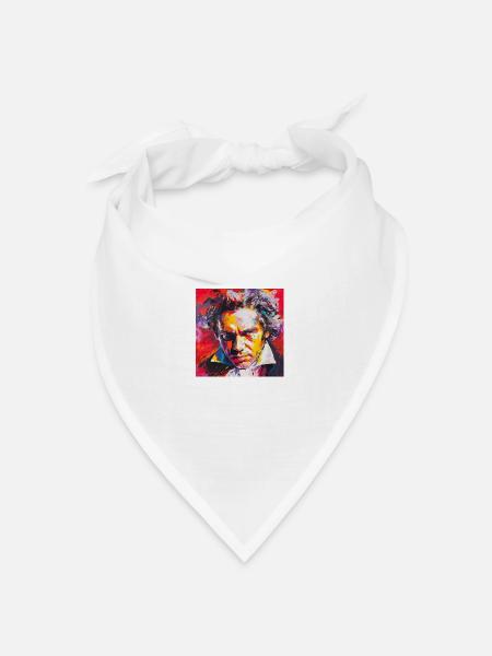 Beethoven No.1 - Bandana Dreieckstuch - Weiß