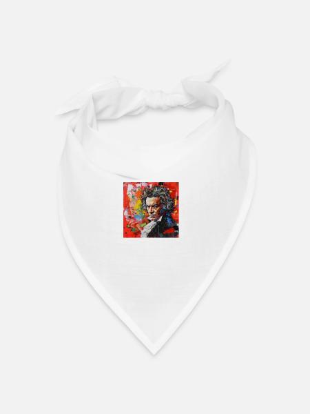 Beethoven No.4 - Bandana Dreieckstuch - Weiß