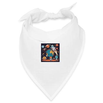 Wir sind die Erde - Bandana Dreieckstuch - Weiß - Vorne