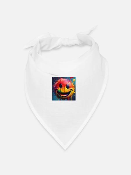 Smile - Bandana Dreieckstuch - Weiß