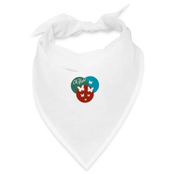 Oh ja, Schmetterling - Bandana Dreieckstuch - Weiß - Vorne
