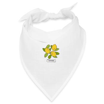 Citrons - Bandana Dreieckstuch - Weiß - Vorne