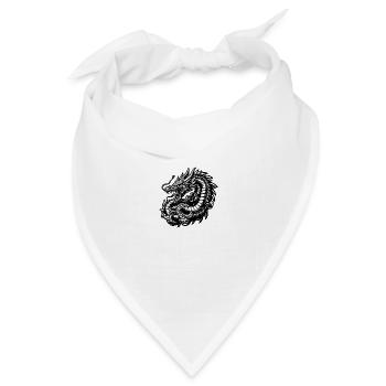 Drache - Bandana Dreieckstuch - Weiß - Vorne