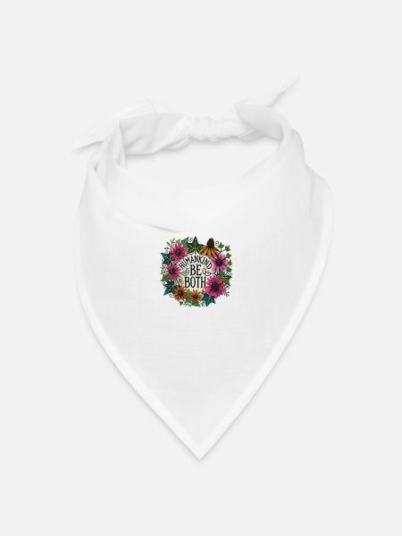 Mensch: Sei beides - Bandana Dreieckstuch - Weiß