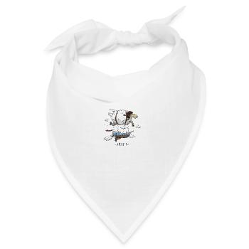 Luftschiff Fliegende Schafe - Bandana Dreieckstuch - Weiß - Vorne