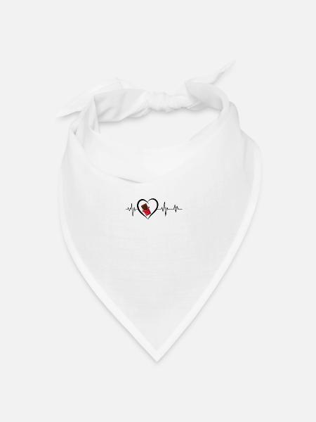 Heartbeat Schokoriegel - Bandana Dreieckstuch - Weiß