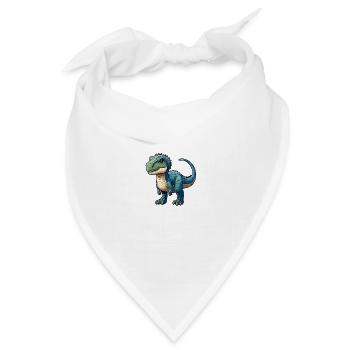 Wildtier-Dinosaurier - Bandana Dreieckstuch - Weiß - Vorne
