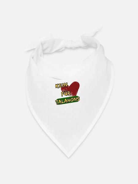 Kein Herz für Talahons - Bandana Dreieckstuch - Weiß