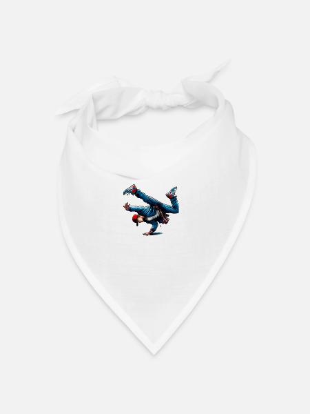 Dance- und Breakdance-Fans - Bandana Dreieckstuch - Weiß