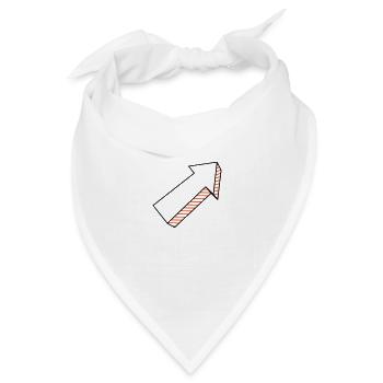 Pfeil in 3D zweifarbig - Bandana Dreieckstuch - Weiß - Vorne