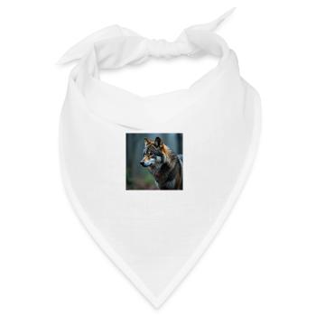 Wolf - Bandana Dreieckstuch - Weiß - Vorne