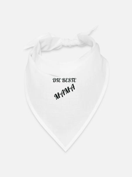 Die beste Mama - Bandana Dreieckstuch - Weiß
