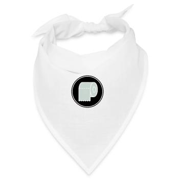 toilettenpapier klopapier icon - Bandana Dreieckstuch - Weiß - Vorne