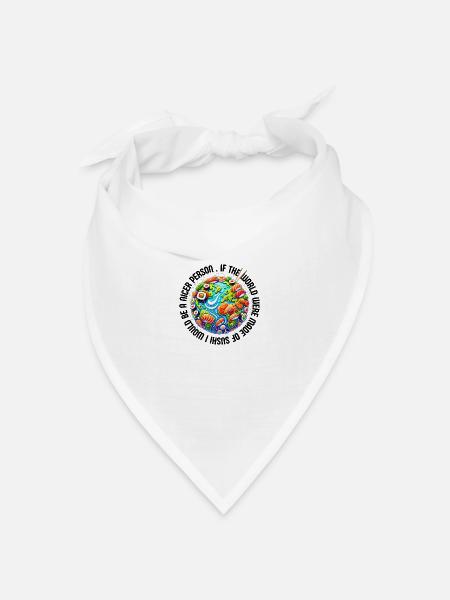 SushiPlanet - Bandana Dreieckstuch - Weiß