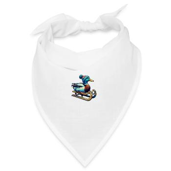 Coole Ente Winter - Bandana Dreieckstuch - Weiß - Vorne