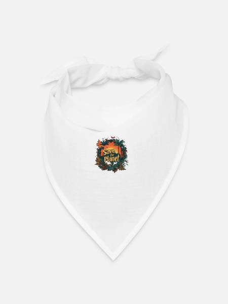 Save the planet Butterfly - Bandana Dreieckstuch - Weiß