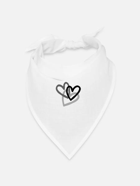 verknüpftes II - Bandana Dreieckstuch - Weiß