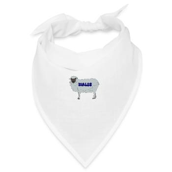 Wales Schaf - Bandana Dreieckstuch - Weiß - Vorne
