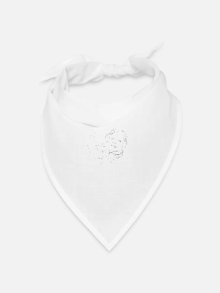 Hund Mann - Bandana Dreieckstuch - Weiß