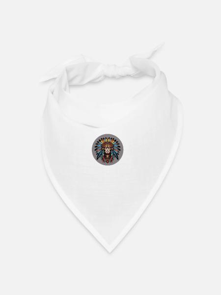 Indianer - Bandana Dreieckstuch - Weiß
