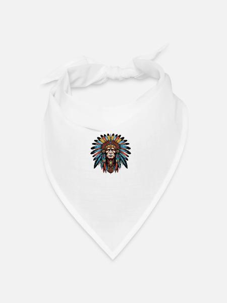 Indianer - Bandana Dreieckstuch - Weiß