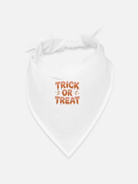 Trick or Treat - Bandana Dreieckstuch - Weiß