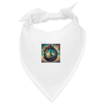 Magisches Portal - Bandana Dreieckstuch - Weiß - Vorne
