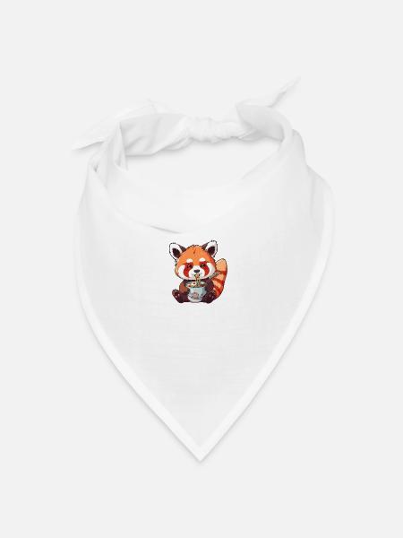 Roter Panda Kleiner Panda Ramen - Bandana Dreieckstuch - Weiß