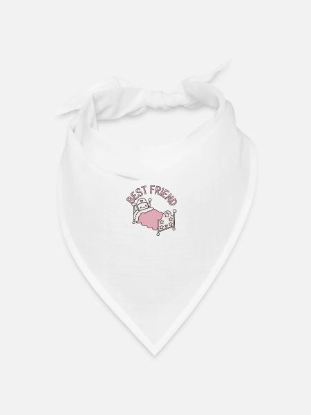 Bester Freund - Bandana Dreieckstuch - Weiß